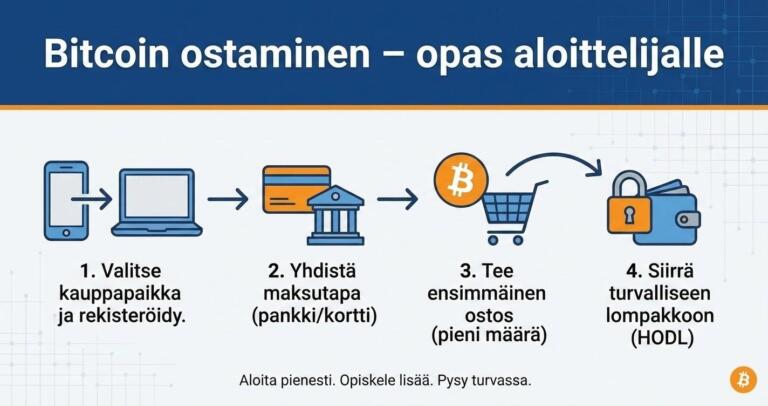 Bitcoin ostaminen – opas aloittelijalle